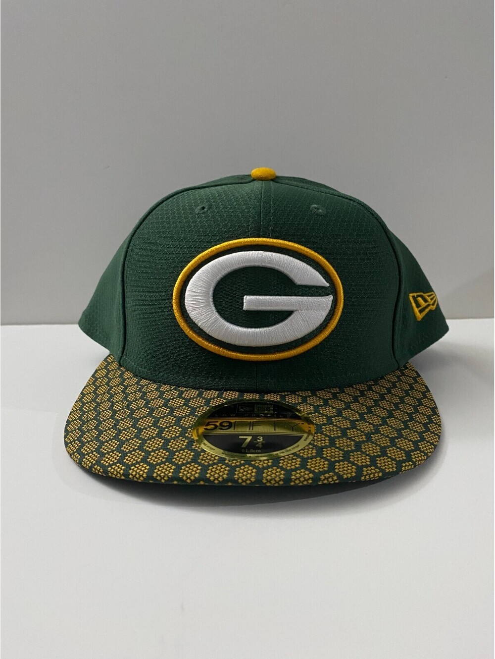 New Era 59Fifty Green Bay Packers Football Team Cap Mens 7 3/4 Green Fitted Hat